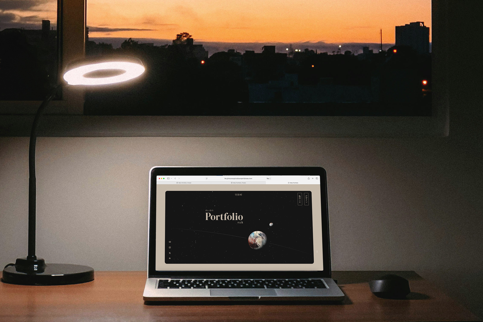 サイトのモックアップ